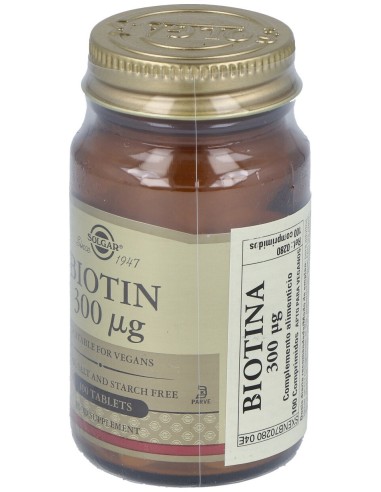 Biotina 300Mcg. 100Comp.