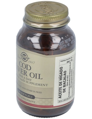 Aceite Higado De Bacalao (Cod Liver Oil)100Cap.B