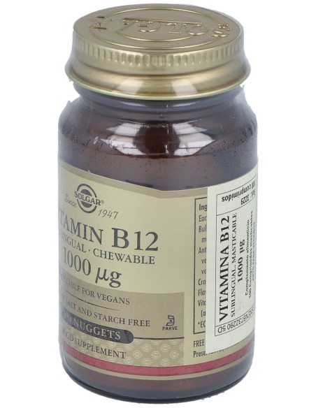 Vitamina B12 Cianocobalamina 1000Mcg. 100Comp.Mast
