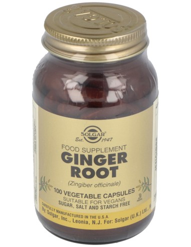 Jengibre (Zingiber Officinali.) 520Mg. Fp 100Cap.