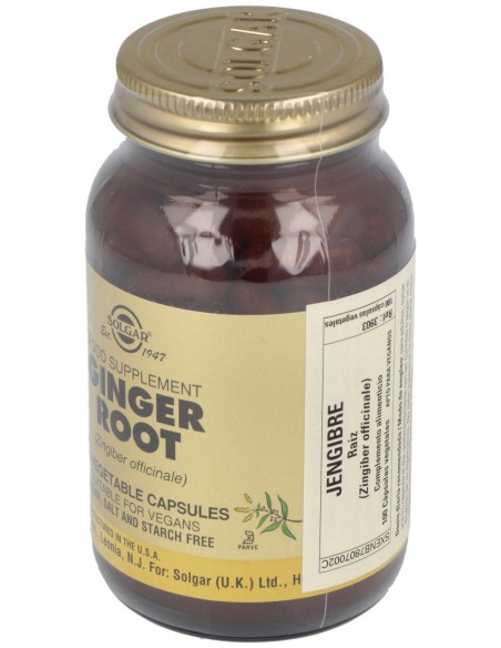 Jengibre (Zingiber Officinali.) 520Mg. Fp 100Cap.