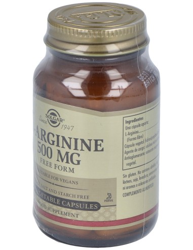 L-Arginina 500Mg. 50Vegicaps