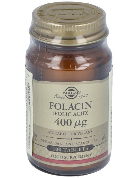 Acido Folico 400Mcg. (Folacin) 100Comp