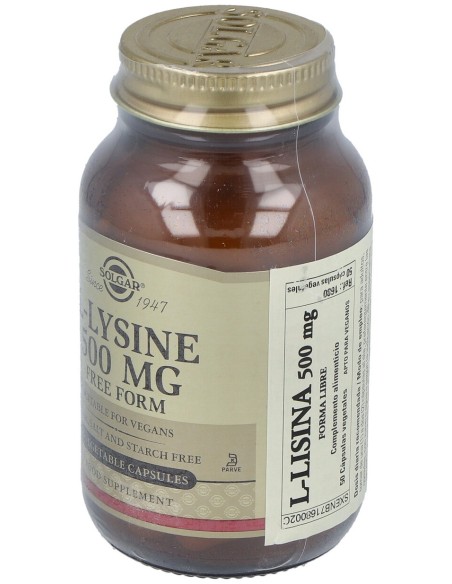 L-Lisina 500Mg. 50Vegicaps