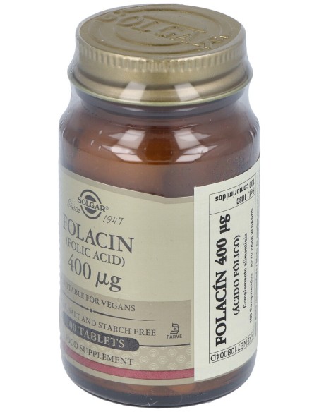 Acido Folico 400Mcg. (Folacin) 100Comp