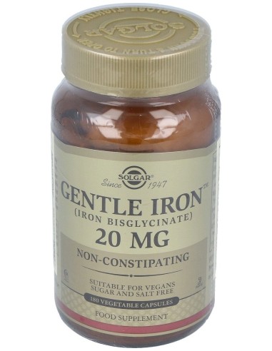 Hierro Gentle (No Estriñe) 20Mg. 180Cap.