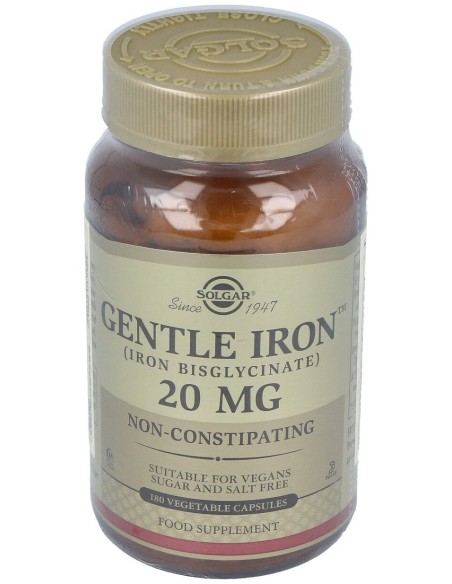 Hierro Gentle (No Estriñe) 20Mg. 180Cap.