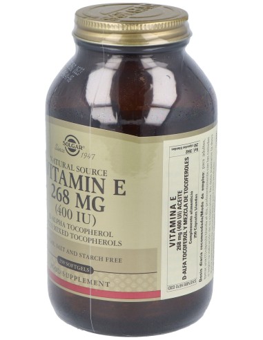 Vitamina E 400Iu (268Mg) 250Cap.Blanda