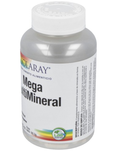 Solaray Mega Multi Mineral 120Cáps Sol