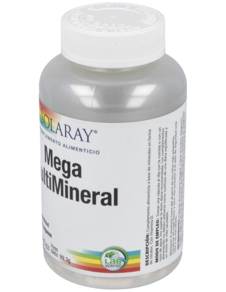 Solaray Mega Multi Mineral 120Cáps Sol
