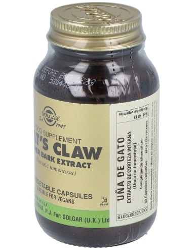 Uña De Gato-Corteza Interna-(Cats Claw) 60Veg.