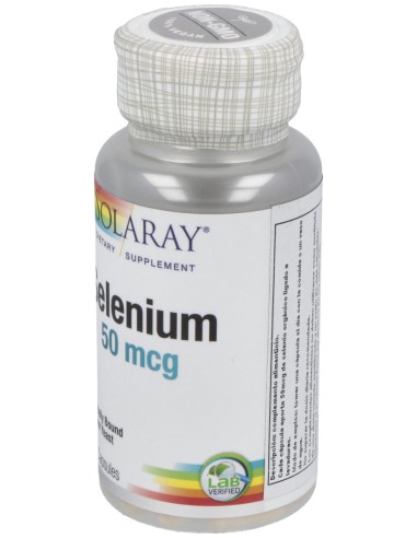 Solaray Selenium 50Mcg 100Cáps