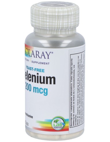 Solaray Selenio 200Mcg Sin Levaduras 90Cáps