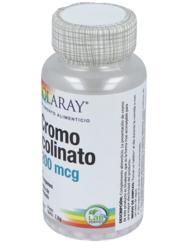 Solaray Chromium Picolinate 200 50 Tabletas