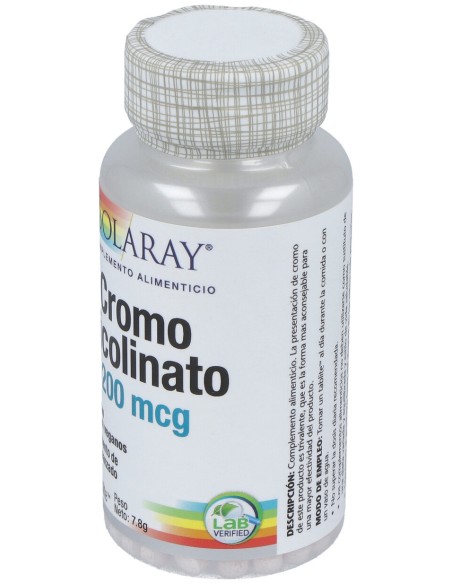 Solaray Chromium Picolinate 200 50 Tabletas