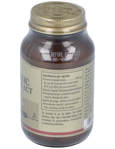 Curcuma-Raiz-(Turmeric-Curcuma Longa) 60Vegicaps