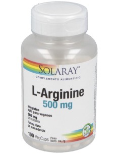 Solaray L Arginine 500Mg 100Caps
