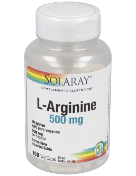 Solaray L Arginine 500Mg 100Caps