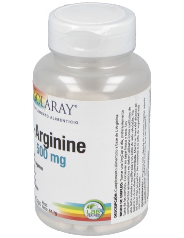 Solaray L Arginine 500Mg 100Caps