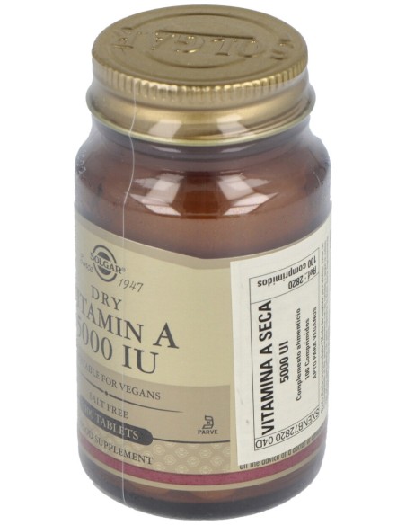 Vitamina A Seca 5000Ui Palmitato 100Comp.