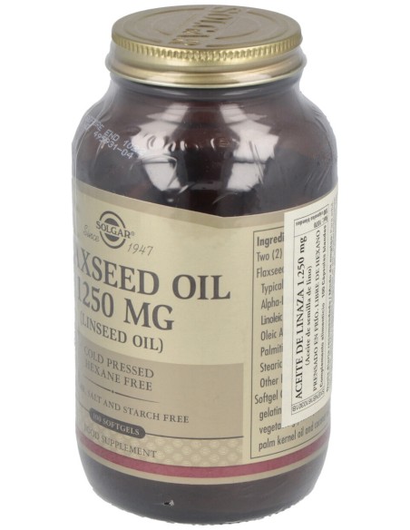 Aceite De Linaza 1.250Mg. 100Perlas