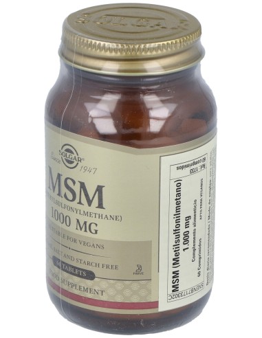 Solgar Msm Metilsulfonilmetano 1000Mg 60Caps