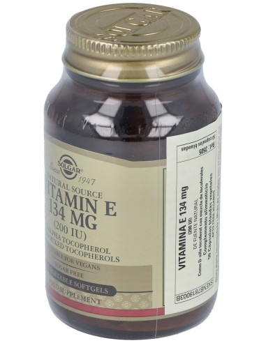 Vitamina E 200Ui (134Mg) 50Cap.Blanda Veg.