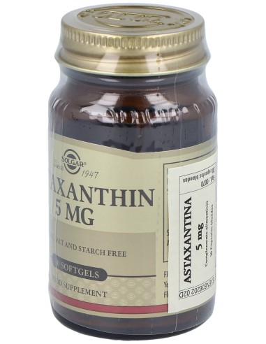 Complejo De Astaxantina 5Mg. 30Cap.Gel.Blanda