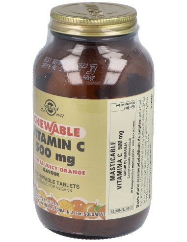 Vitamina C 500Mg. Naranja 90Comp.Masticables