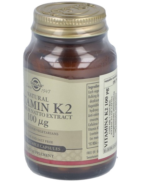 Vitamina K2 100Mcg.(Menaquinona-7) 50Cap.Veg