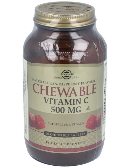 Vitamina C 500Mg. Frambuesa 90Comp.Masticables