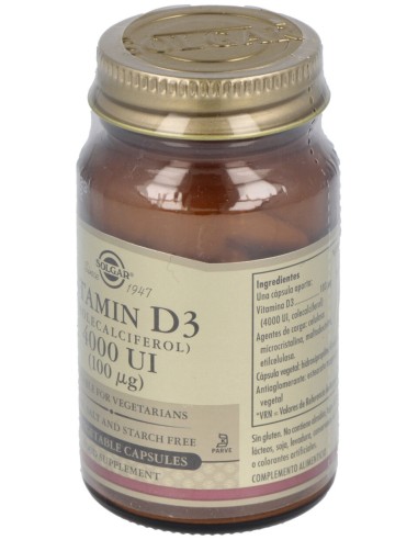 Vitamina D3 4000Ui (100Mcg) 60Cap.Veg.