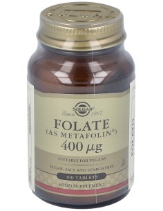 Folato (Como Metafolin) 400Mcg. 100Comp.