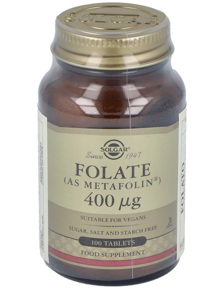 Folato (Como Metafolin) 400Mcg. 100Comp.