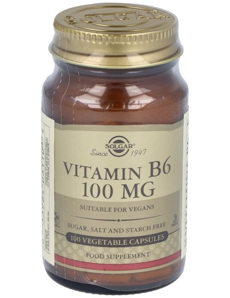 Vitamina B6 100Mg.(Piridoxina) 100Cap.Veg.
