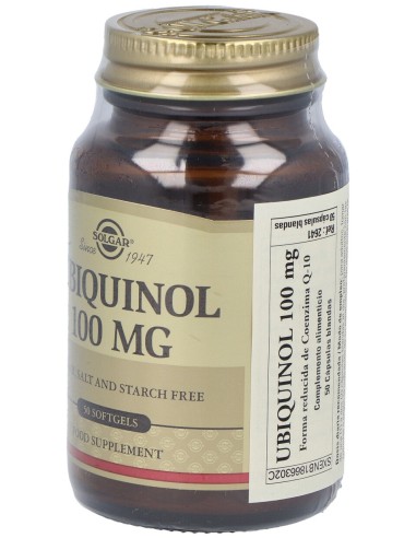Ubiquinol 100Mg. Forma Reducida De Co Q10 50Cap.Bl