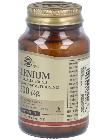 Selenio 200Mcg (Sin Levadura) 100Comp