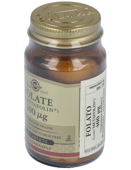 Folato (Como Metafolin) 400Mcg. 50Comp.