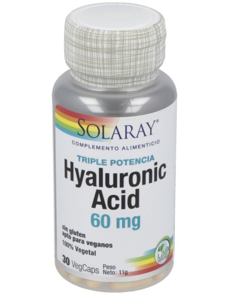 Solaray Hyaluronic Acid 60Mg 30Cáps