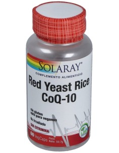 Solaray Levadura De Arroz Rojo Plus Q10 60Caps