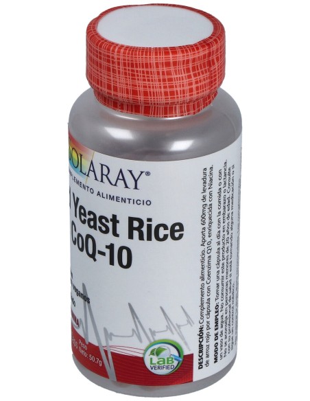 Solaray Levadura De Arroz Rojo Plus Q10 60Caps