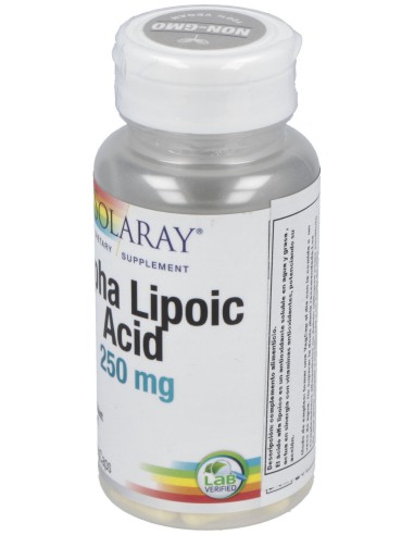 Solaray Alpha Lipoic Acid 250Mg 60Cáps