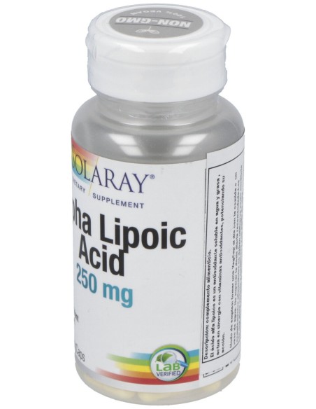 Solaray Alpha Lipoic Acid 250Mg 60Cáps