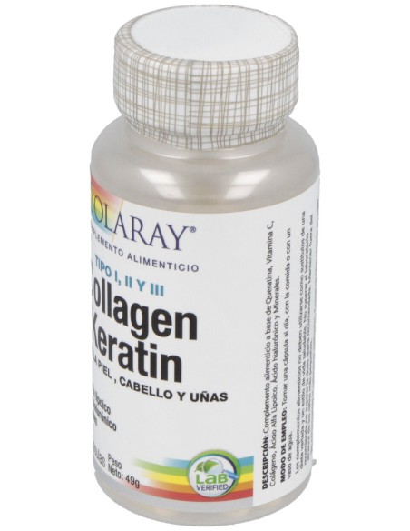 Solaray Collagen Keratin 60Cáps