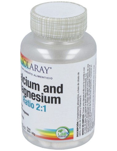 Solaray Calcium And Magnesium 90Cáps