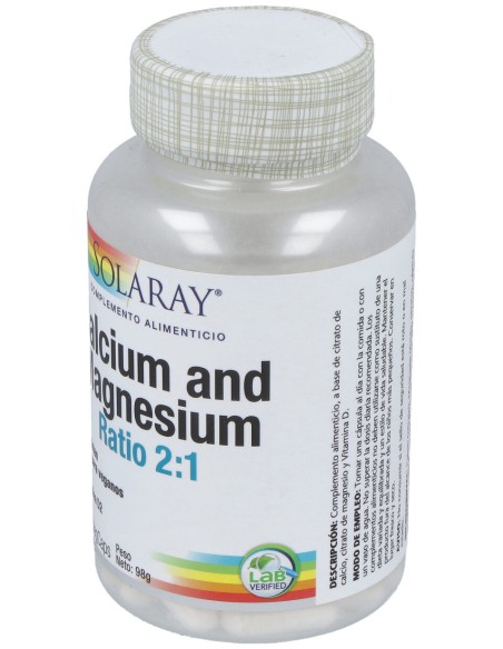 Solaray Calcium And Magnesium 90Cáps