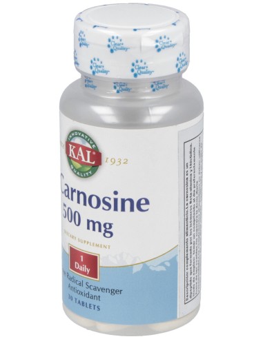 Kal L Carnosine 500 Mg 30Caps