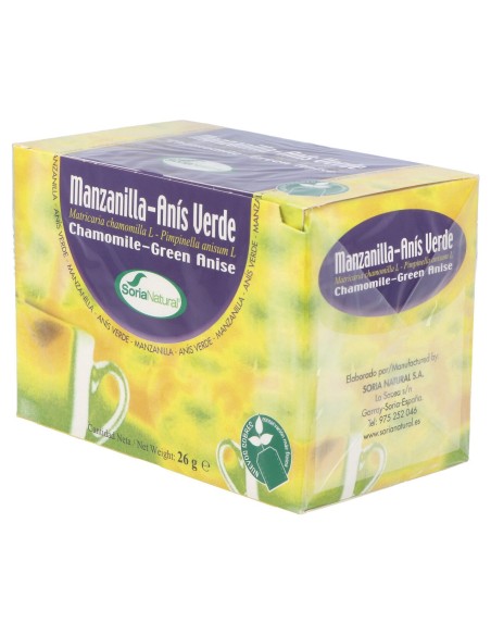 Soria Natural Manzanilla Con Anís Infusión 20 Filtros