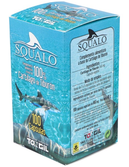 Squalo Cartilago De Tiburon Puro 750Mg. 100Cap.
