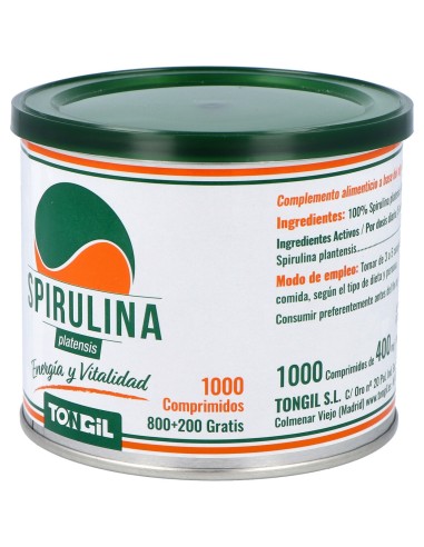 Tongil Alga Base Spirulina  800 Comprimidos